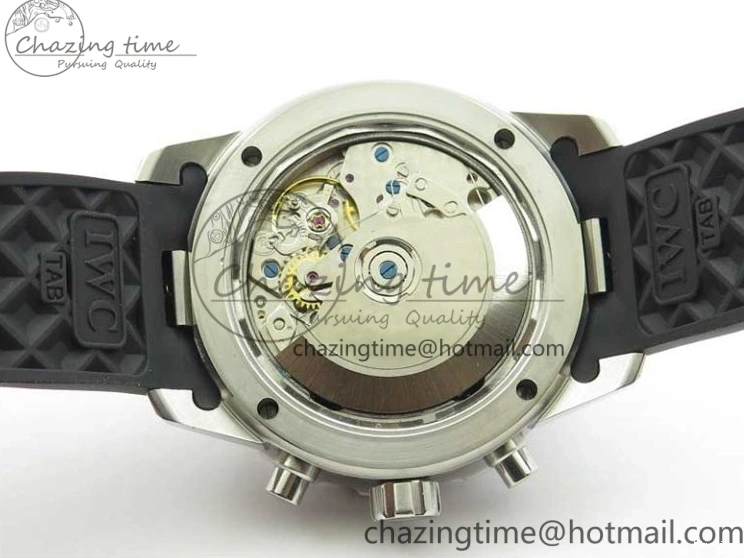 MIROTIME 0103 Aquatimer Chrono IW376702 SS BLS 1:1 Best Edition Black Dial on Black Rubber Strap A WellDesigned 7105